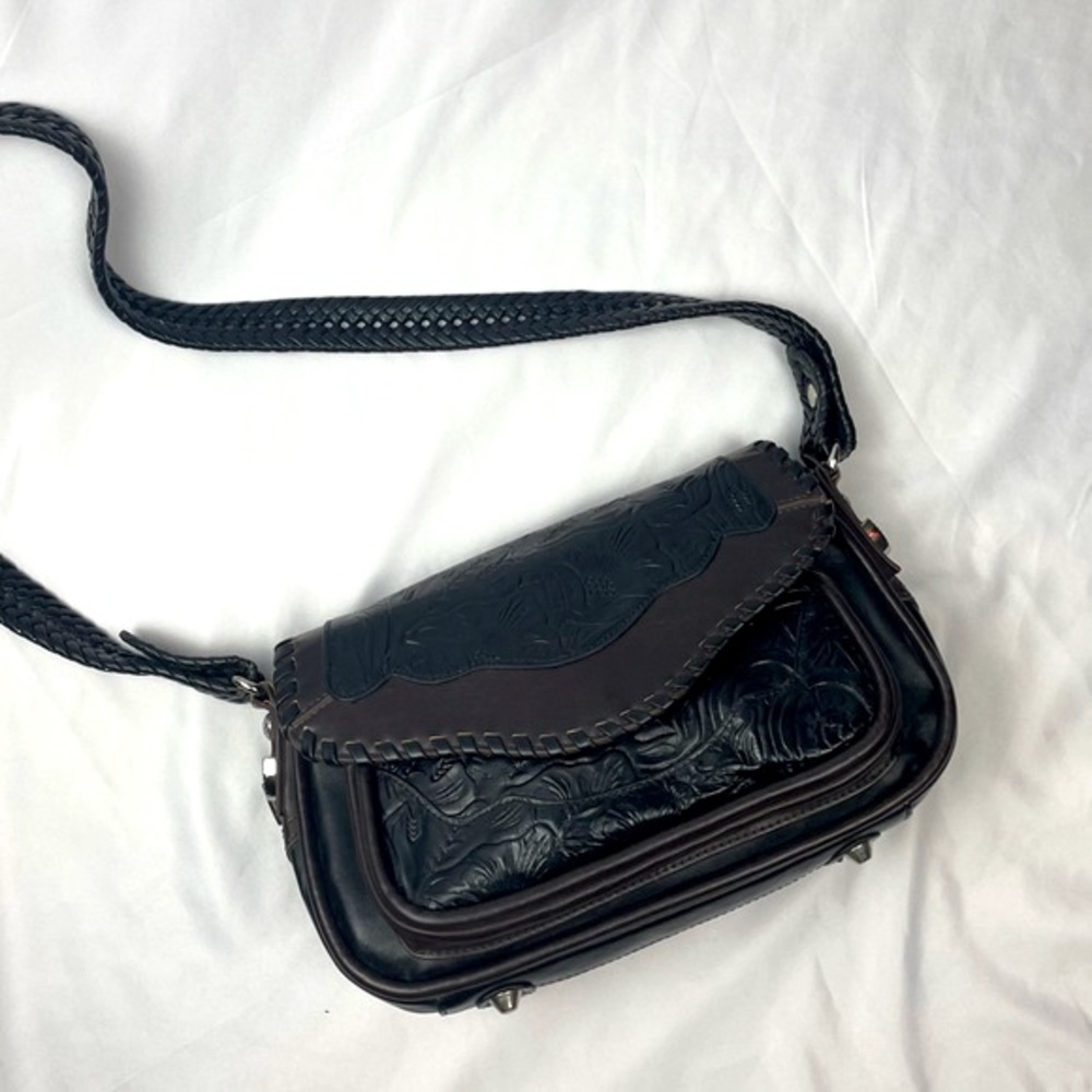 Black and Brown MC Cross Body Bag